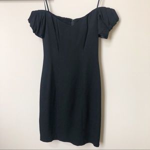 Vintage 90s Off the Shoulder Cocktail Dress